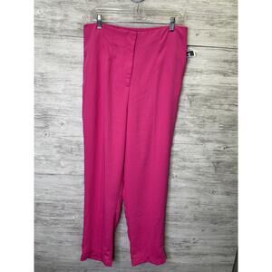 Japna Pants Womens XL Pink Pull On‎ High Rise Straight Leg Pockets Polyester